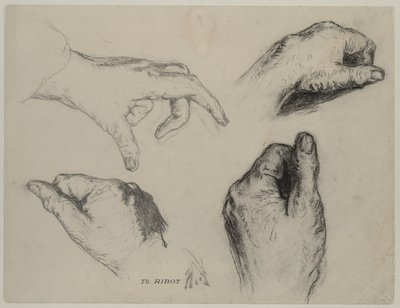 Studium rukou (recto) od Theodule Ribot