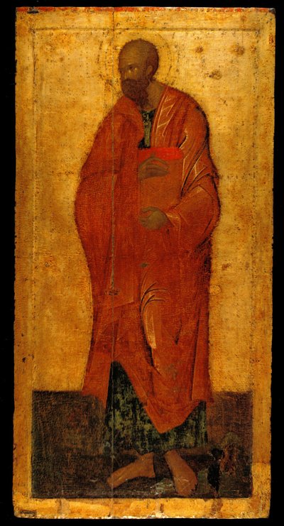 Apoštol Pavel. Ikona z Deesis Ikonostas, poslední čtvrtina 14. století od Theophanes the Greek