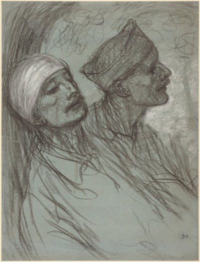 Zraněný voják a jeho druh od Théophile Alexandre Steinlen