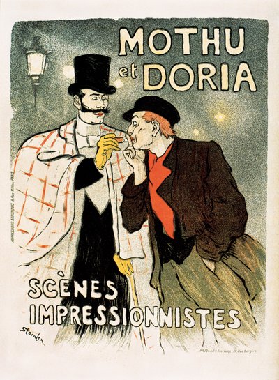 Reklamní plakát pro zpěváky Mothu & Doria od Théophile Alexandre Steinlen