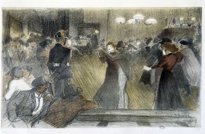Míč - kresba Steinlen od Théophile Alexandre Steinlen