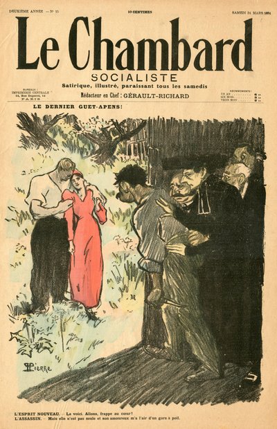 Obálka „“ Socialistický Chambard “, Satirický v barvách od Théophile Alexandre Steinlen
