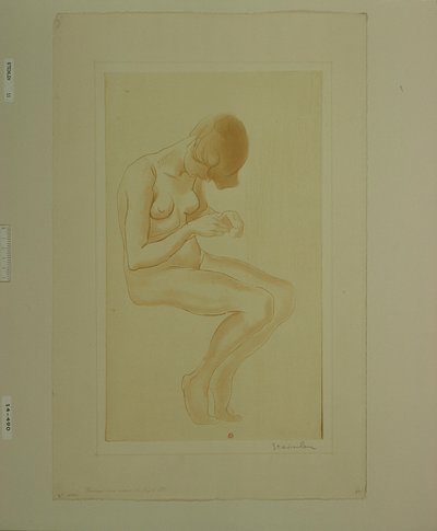 [Žena si lakuje nehty (6. velký akt)] od Théophile Alexandre Steinlen