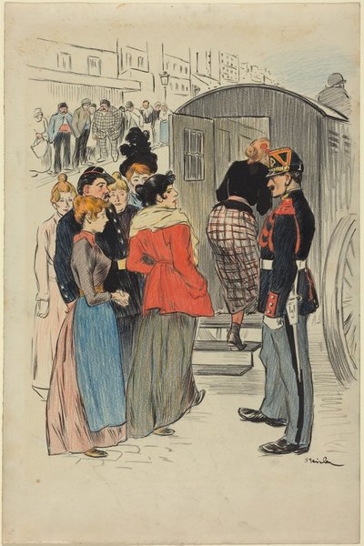 Zátah od Théophile Alexandre Steinlen