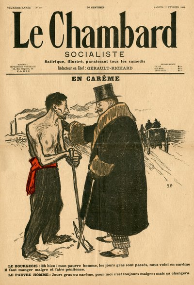 Le Chambard Socialiste, číslo 10, satirické barvy od Théophile Alexandre Steinlen