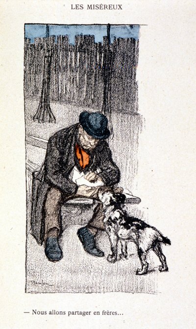 Les Miserables: Budeme sdílet jako bratři (Mistr a jeho pes) - v „“ Dans la vie“ od Steinlena od Théophile Alexandre Steinlen