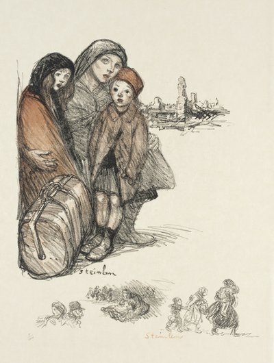 Uprchlíci od Théophile Alexandre Steinlen