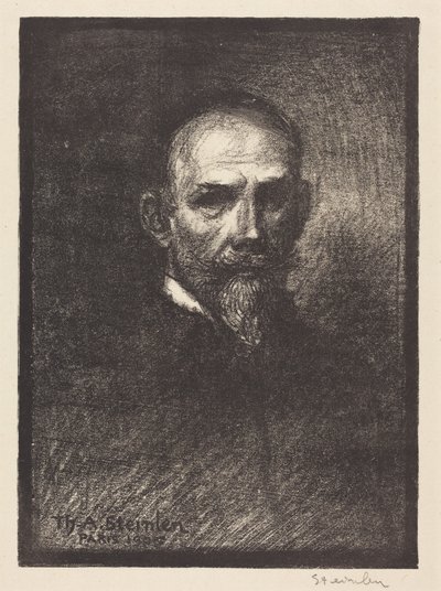 Autoportrét (Steinlen zepředu, hlava vzpřímená) od Théophile Alexandre Steinlen