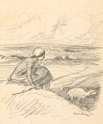 Pastýřka od Théophile Alexandre Steinlen