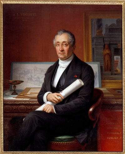 Portrét Louis Tullius Visconti (1791-1853) architekt Obraz Theophile Vauchelet (1802-1873) od Theophile Auguste Vauchelet