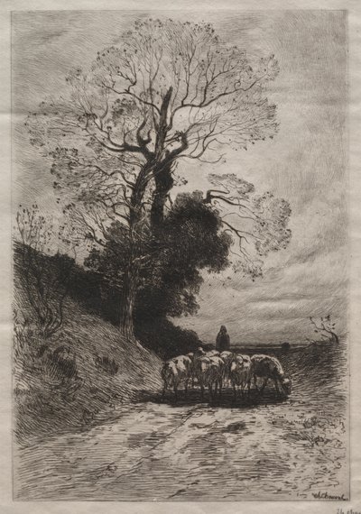 Návrat hejna od Theophile Narcisse Chauvel