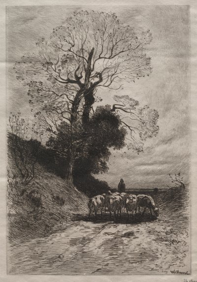 Návrat stáda, c. 1870. od Theophile Narcisse Chauvel