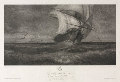 Přízračná loď aneb na vlnách, 1872. od Theophile Narcisse Chauvel