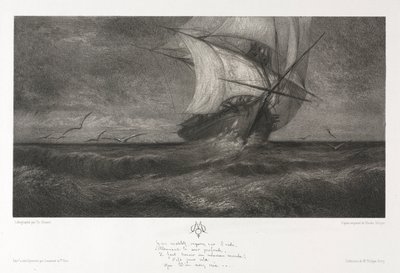 Přízračná loď aneb na vlnách, 1872. od Theophile Narcisse Chauvel