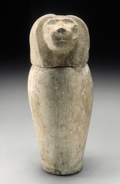 Canopic Jar s Cynocephaous Head (vápenec) od Third Intermediate Period Egyptian