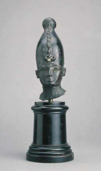 Hlava boha Osirise (bronz) od Third Intermediate Period Egyptian
