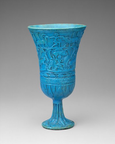 Lotiformní kalich, cca 945–664 př. n. l. (fajáns) od Third Intermediate Period Egyptian