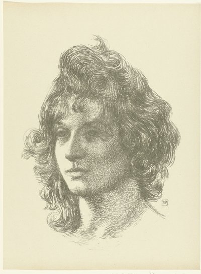 Portrét van jonge vrouw Studie hlavy mladé ženy The Trial (název série) od Théo van Rysselberghe