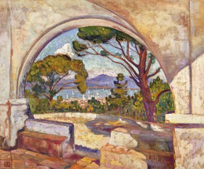 Saint Tropez, Pohled na kapli sv, c.1920 od Théo van Rysselberghe