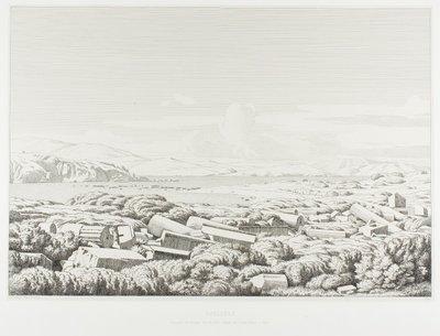 Kyklady: Filipův přístav, přístav Dhílos, Rinea (neboli Velký Dhílos) a Tínos. od Théodore Caruelle d