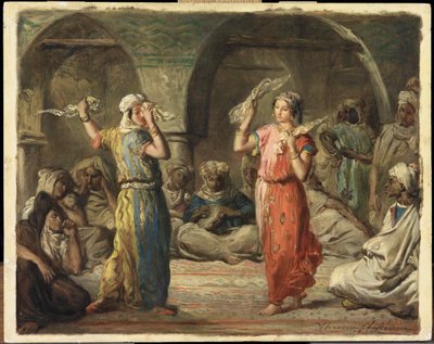 alžírští tanečníci. Tanec kapesníku, 1849. od Théodore Chassériau