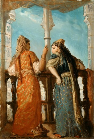 Židovské ženy na balkóně, Alžír, 1849. od Théodore Chassériau