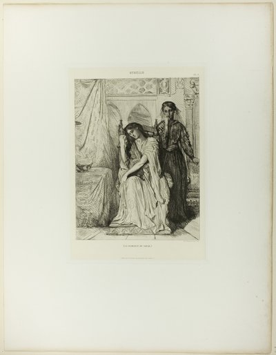 The Willow Song, deska devět od Othella od Théodore Chassériau