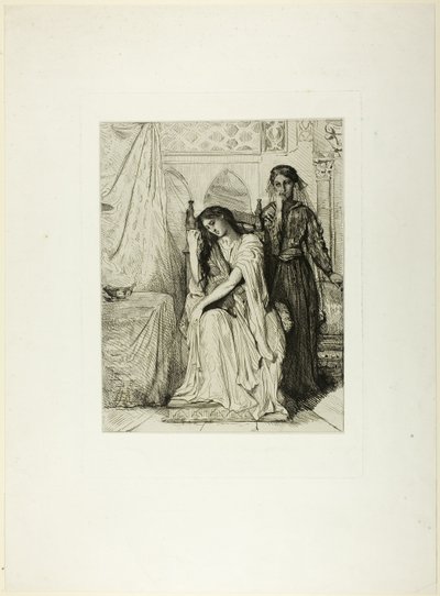 The Willow Song, deska devět od Othella od Théodore Chassériau