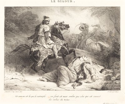 Le Giaour (Nevěřící) od Théodore Gericault and Eugène Louis Lami