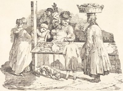 Dřímající Rybář od Théodore Gericault and Nicolas Toussaint Charlet