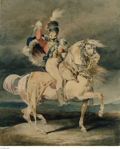 Géricault - Jiří IV. jako princ z Walesu (podle Harlowa), pravděpodobně 1820 - 1821 od Theodore Gericault