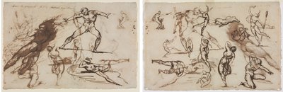 Géricault - List s náčrtky (recto) List s náčrtky (verso), 1819 od Theodore Gericault