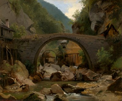 Horský potok v Auvergne od Pierre Etienne Theodore Rousseau