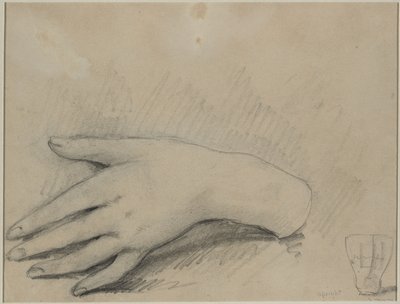 Studie ženské ruky verso, 19. století. od Auguste Theodule Ribot