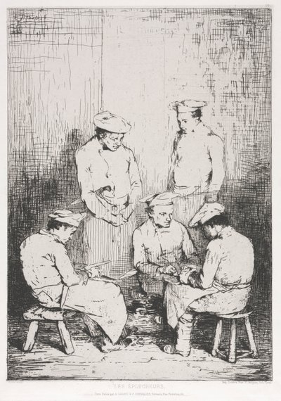 Škrabky na brambory. od Auguste Theodule Ribot