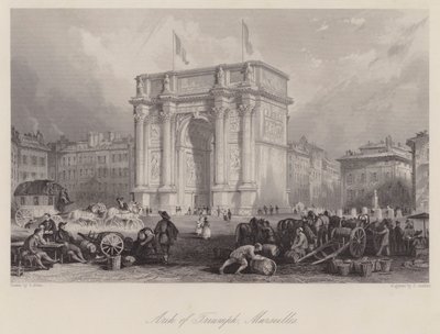 Vítězný oblouk, Marseille (rytina) od Thomas (after) Allom