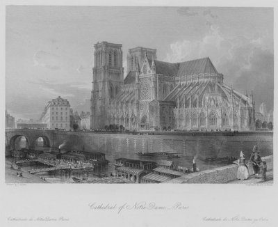 Katedrála Notre-Dame, Paříž (rytina) od Thomas (after) Allom