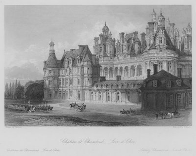 Chateau de Chambord, Loir-et-Cher (rytina) od Thomas (after) Allom