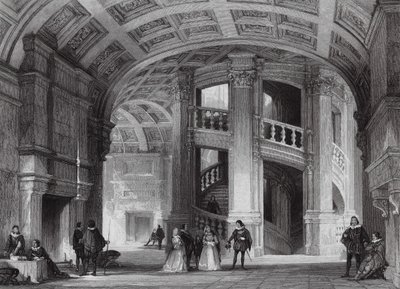Zámek Chambord u Blois (rytina) od Thomas (after) Allom