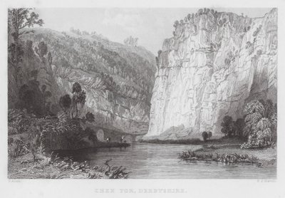Chee Tor, Derbyshire (rytina) od Thomas (after) Allom