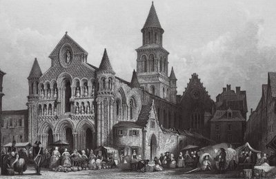 Kostel Notre Dame, Poitiers (rytina) od Thomas (after) Allom
