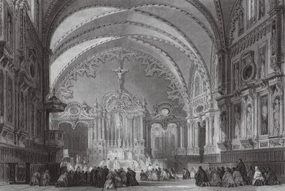 Kostel sv. Tour, Toulouse (rytina) od Thomas (after) Allom