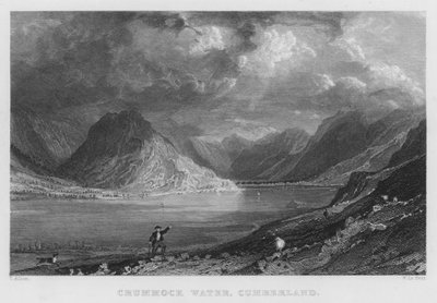 Crummock Water, Cumberland (rytina) od Thomas (after) Allom