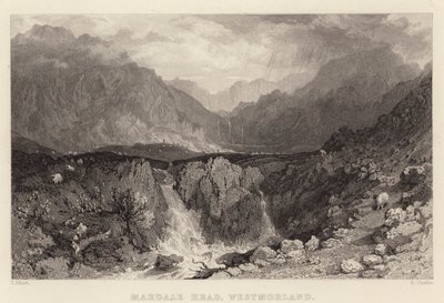 Mardale Head, Westmorland (rytina) od Thomas (after) Allom