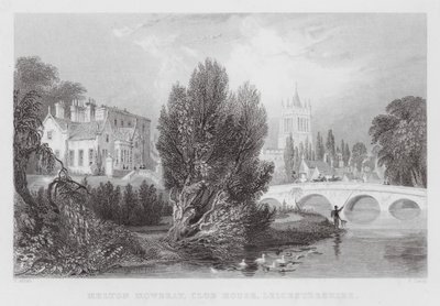 Melton Mowbray, Club House, Leicestershire (rytina) od Thomas (after) Allom