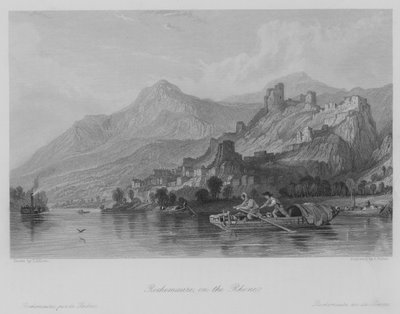 Rochemaure, na Rhone (rytina) od Thomas (after) Allom