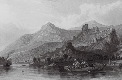 Rochemaure na Rhôně (rytina) od Thomas (after) Allom