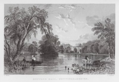 Rufford Hall, Nottinghamshire (rytina) od Thomas (after) Allom