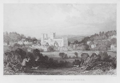 Southwell, Nottinghamshire (rytina) od Thomas (after) Allom