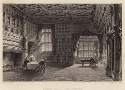 Speke Hall, Lancashire (rytina) od Thomas (after) Allom